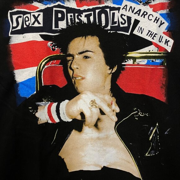 Sex Pistols Anarchy in the UK Sid Vicious Punk Rock Band T-Shirt XL - Picture 4 of 4